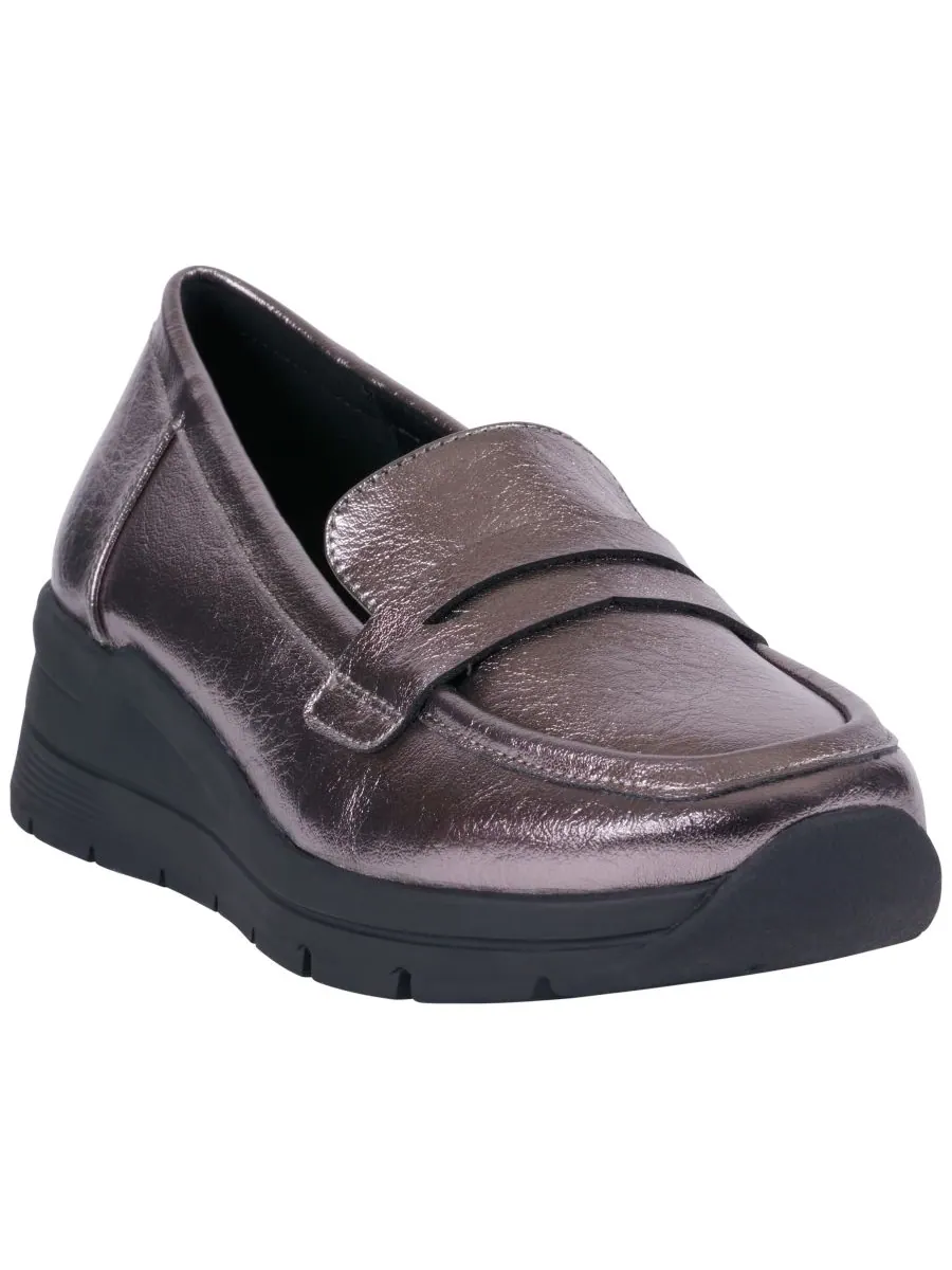 Женские лоферы Esther без шнурков GC Shoes — изображение 1 из 5, серебристый