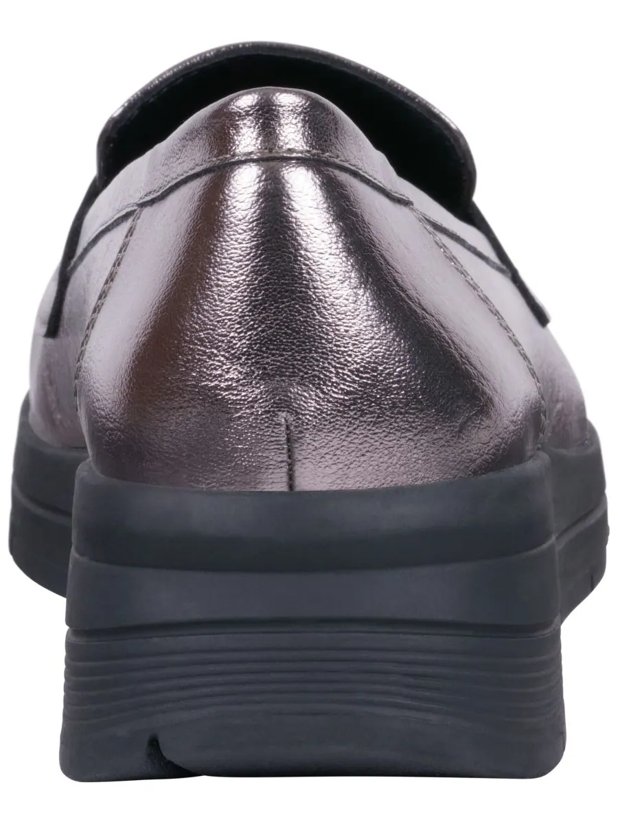 Женские лоферы Esther без шнурков GC Shoes — изображение 3 из 5, серебристый