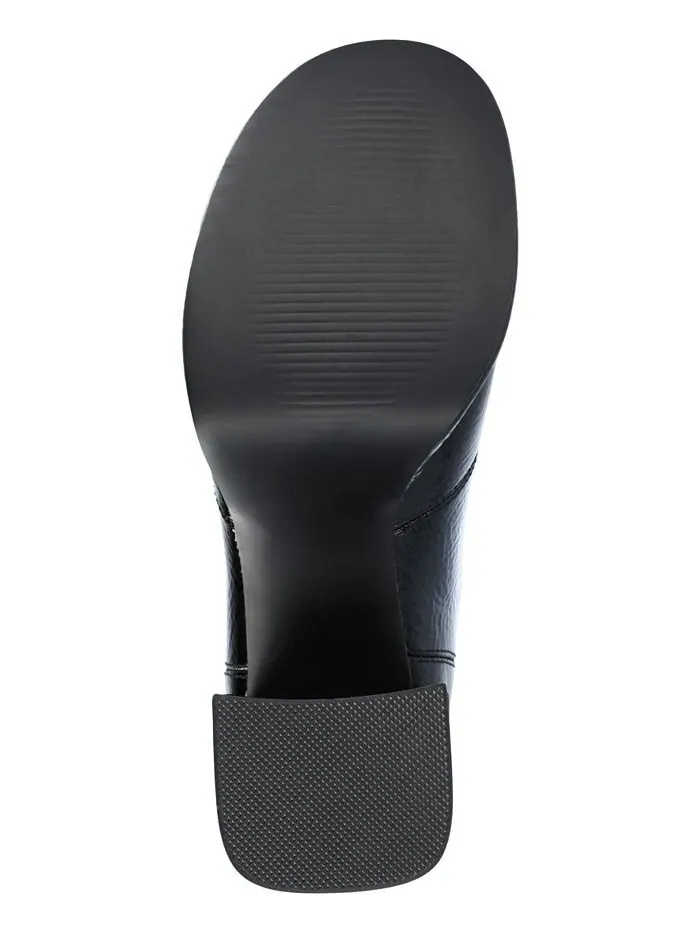 Женские ботинки Aylani Tru Comfort из лакированной искусственной кожи с мятой пеной и платформой — изображение 5 из 5, черный