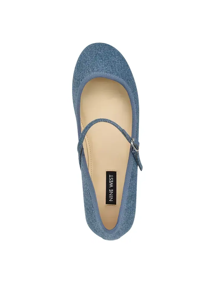 Женские туфли-лодочки Ewind Round Toe Mary Jane Nine West — изображение 4 из 5, синий джинсовый синий