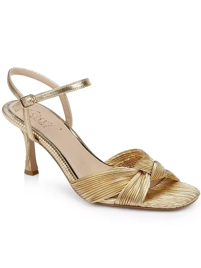 Женские вечерние босоножки Hydee Knot на шпильке Jewel Badgley Mischka — изображение 1 из 5, золотистый
