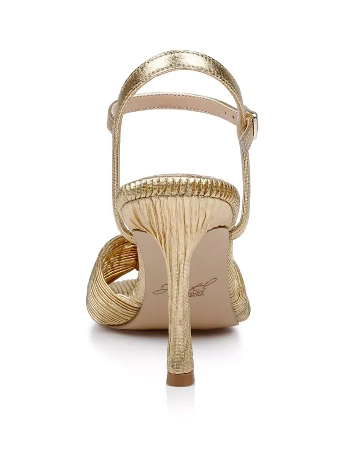 Женские вечерние босоножки Hydee Knot на шпильке Jewel Badgley Mischka — изображение 3 из 5, золотистый