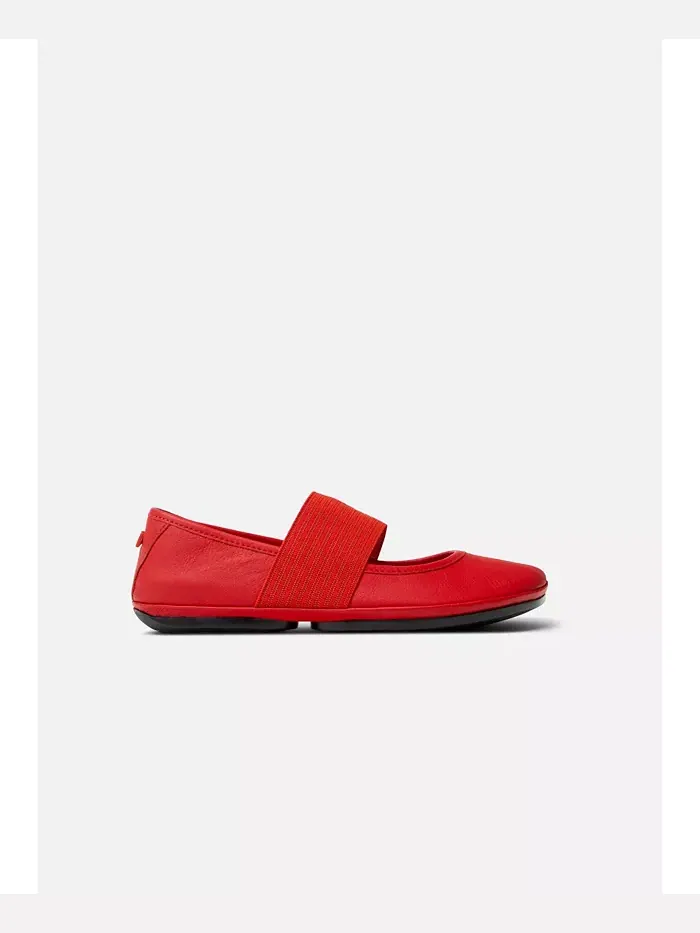 Балетки Camper Right Nina, кожаные — изображение 2 из 3, красный