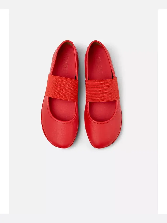 Балетки Camper Right Nina, кожаные — изображение 3 из 3, красный