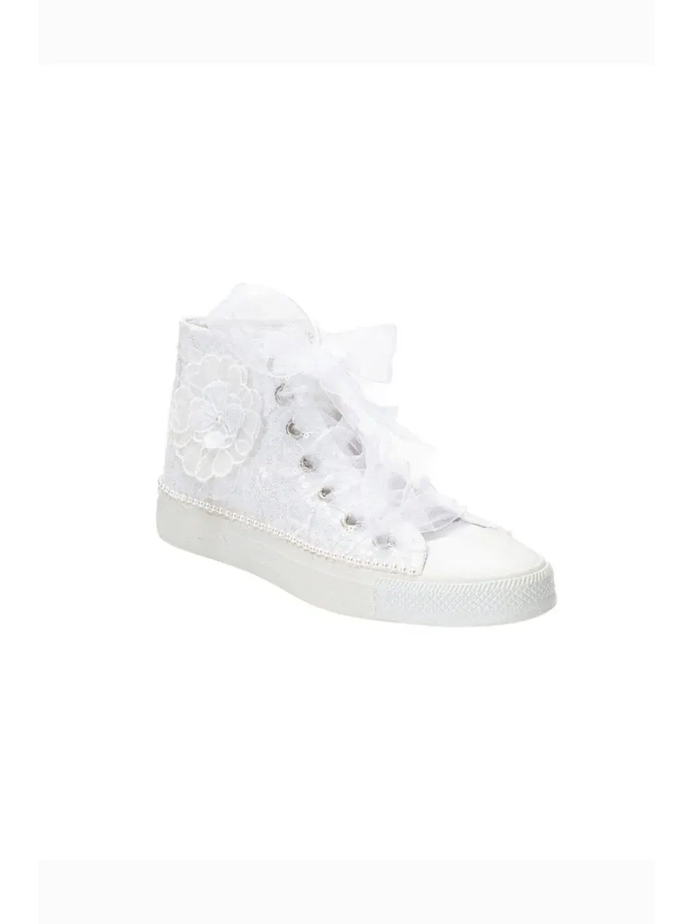 Женские свадебные высокие кроссовки Mariselle Pearl Lace Forever & Always Shoes
