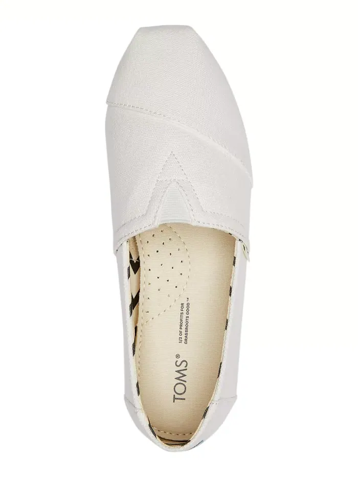 Женские туфли-лодочки Alpargata Slip-On TOMS — изображение 4 из 6, белый
