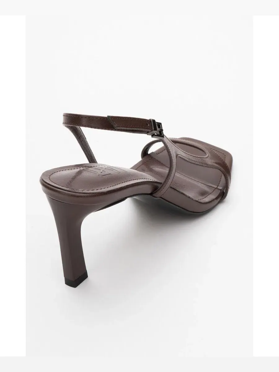 Женские босоножки Melby на шпильке с ремешками Prologue Shoes — изображение 3 из 6, коричневый