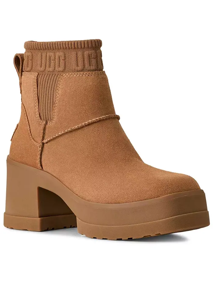 Женские ботинки Chelsea Moxy на квадратном каблуке Ugg — изображение 1 из 5, коричневый