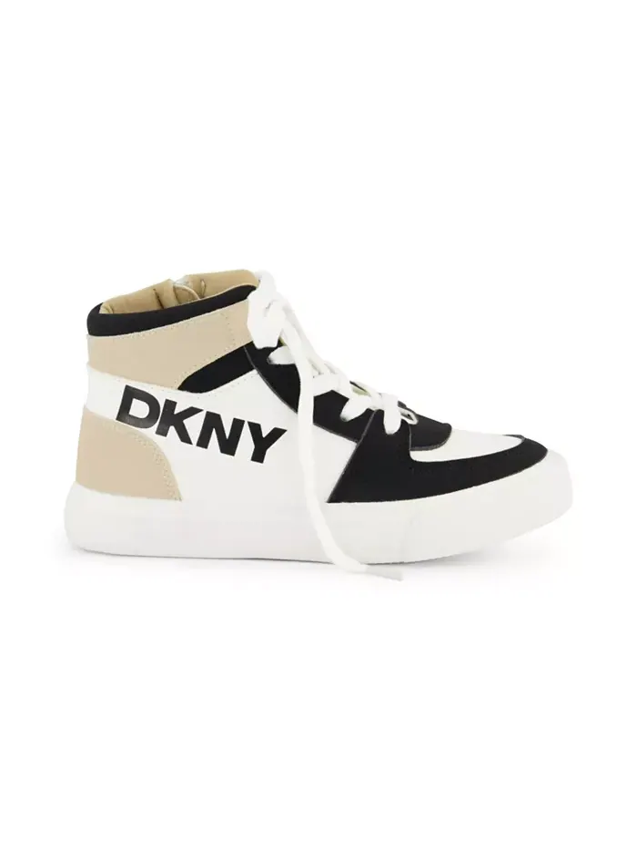 Высокие кроссовки Andee Alice для маленьких и больших девочек DKNY — изображение 4 из 12, тауп