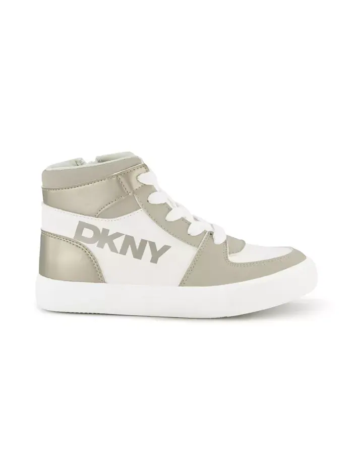 Высокие кроссовки Andee Alice для маленьких и больших девочек DKNY — изображение 10 из 12, тауп