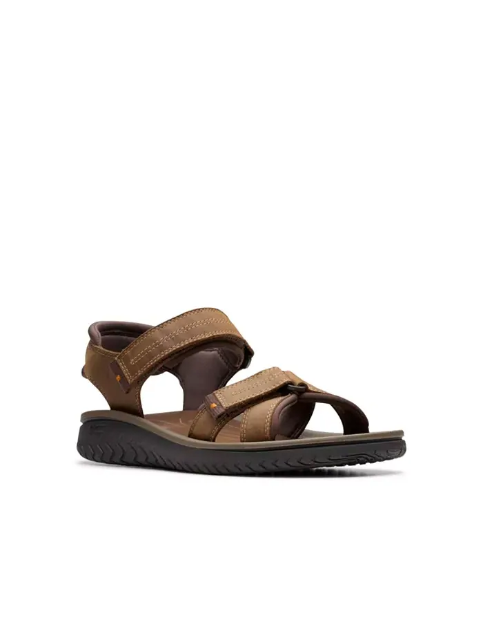 Сандалии мужские Clarks Wesley Shore, кожаные, с застежкой-липучкой