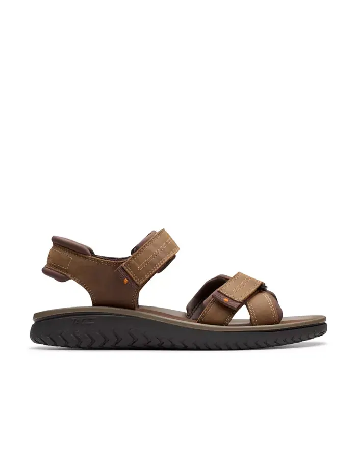 Сандалии мужские Clarks Wesley Shore, кожаные, с застежкой-липучкой — изображение 2 из 7