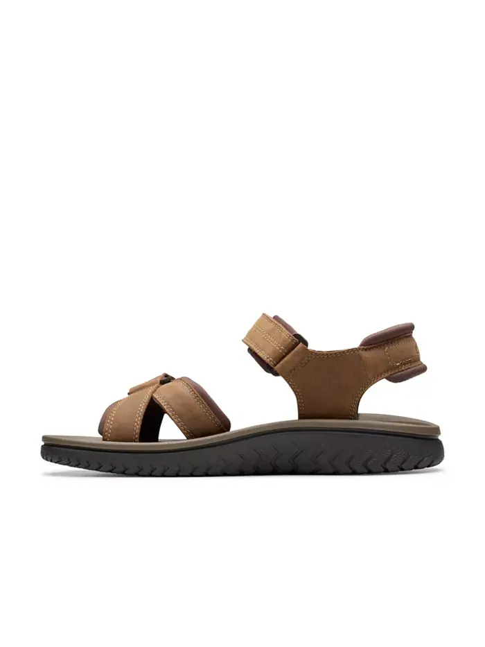Сандалии мужские Clarks Wesley Shore, кожаные, с застежкой-липучкой — изображение 3 из 7