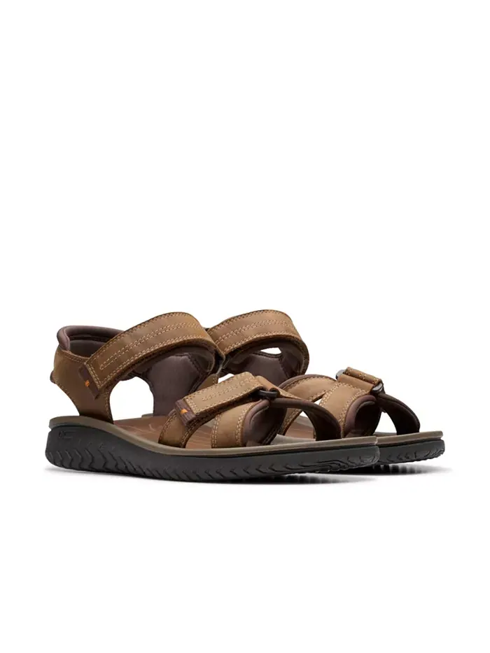 Сандалии мужские Clarks Wesley Shore, кожаные, с застежкой-липучкой — изображение 5 из 7