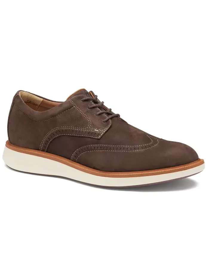 Мужские туфли XC+ Parker Wingtip с круглым носком для комфорта Johnston & Murphy — изображение 1 из 5, коричневый