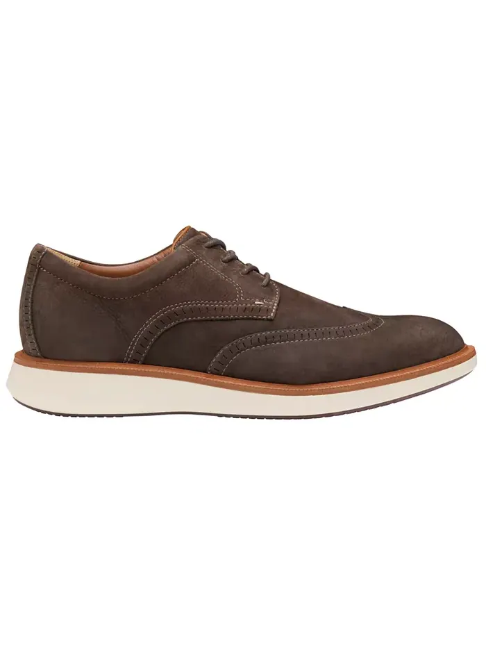 Мужские туфли XC+ Parker Wingtip с круглым носком для комфорта Johnston & Murphy — изображение 2 из 5, коричневый