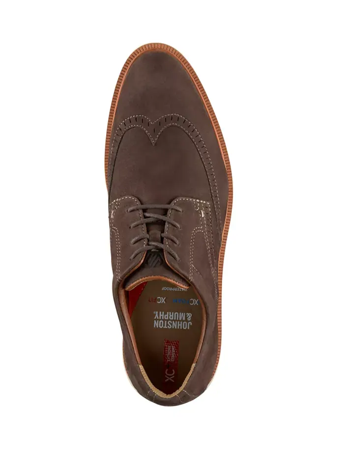 Мужские туфли XC+ Parker Wingtip с круглым носком для комфорта Johnston & Murphy — изображение 4 из 5, коричневый