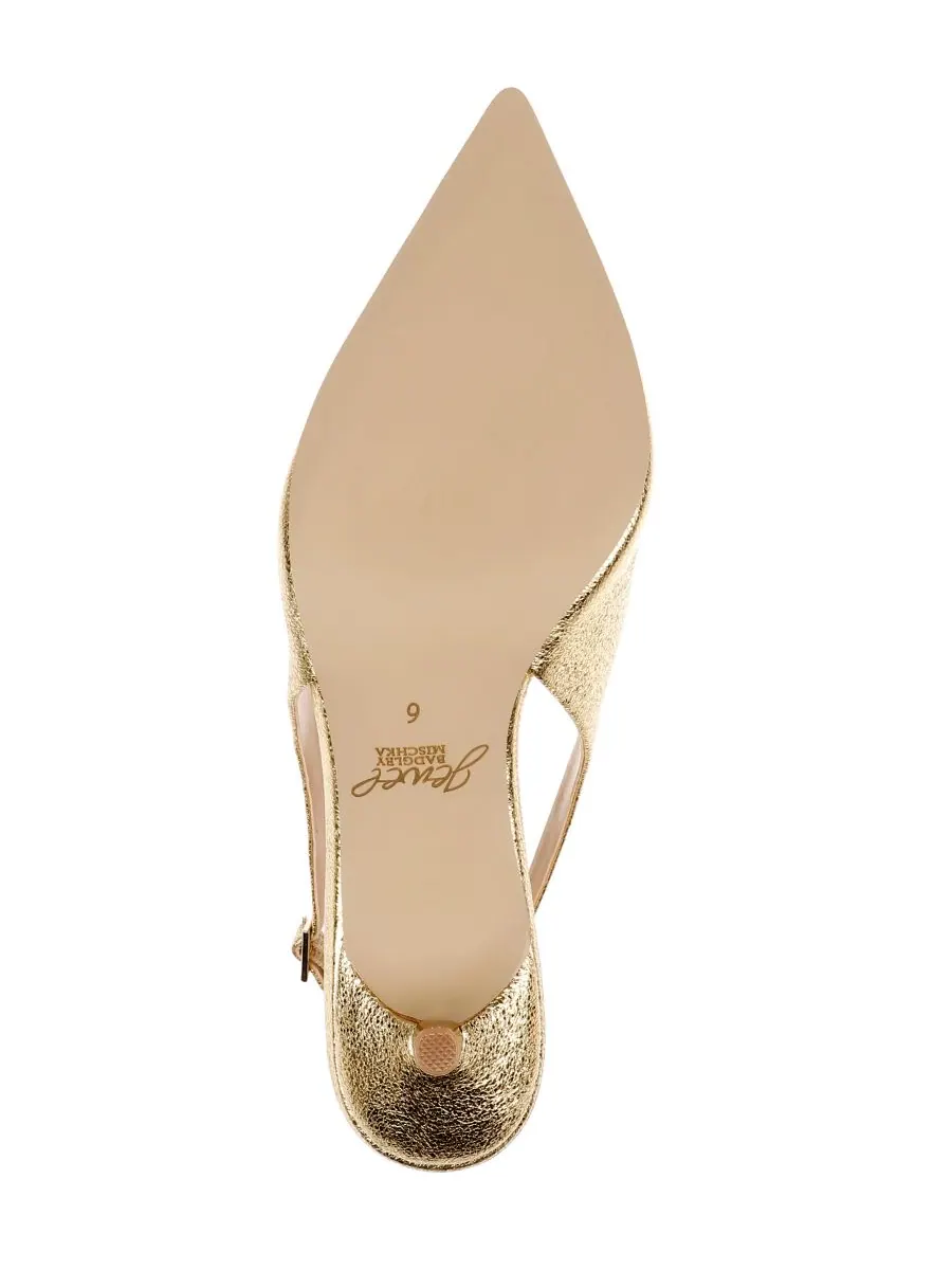 Женские туфли-лодочки Ilana с острым носком Jewel Badgley Mischka — изображение 5 из 5, золотистый металлик
