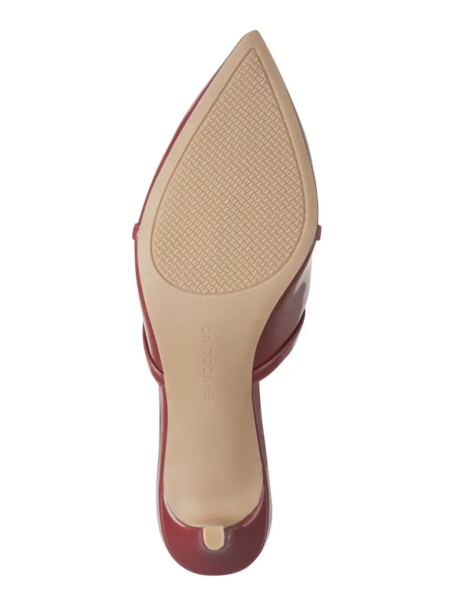 Туфли-мюли Mokita Crisscross Bow Kitten Heel Pumps Bandolino — изображение 5 из 5, темный красный