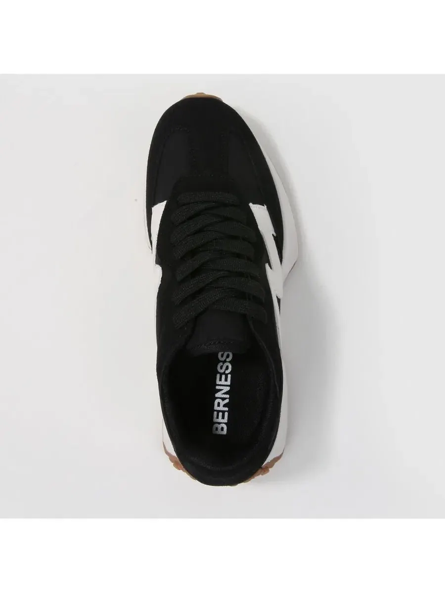 Кроссовки женские с ретро-дизайном, модель Luca Retro Platform BERNESS — изображение 4 из 5, черный