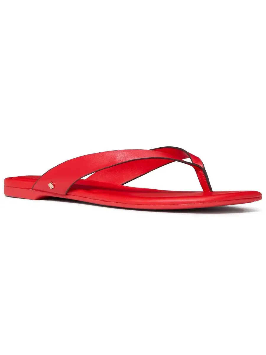 Сланцы-вьетнамки Sandie кожаные Kate Spade New York — изображение 1 из 6, красный