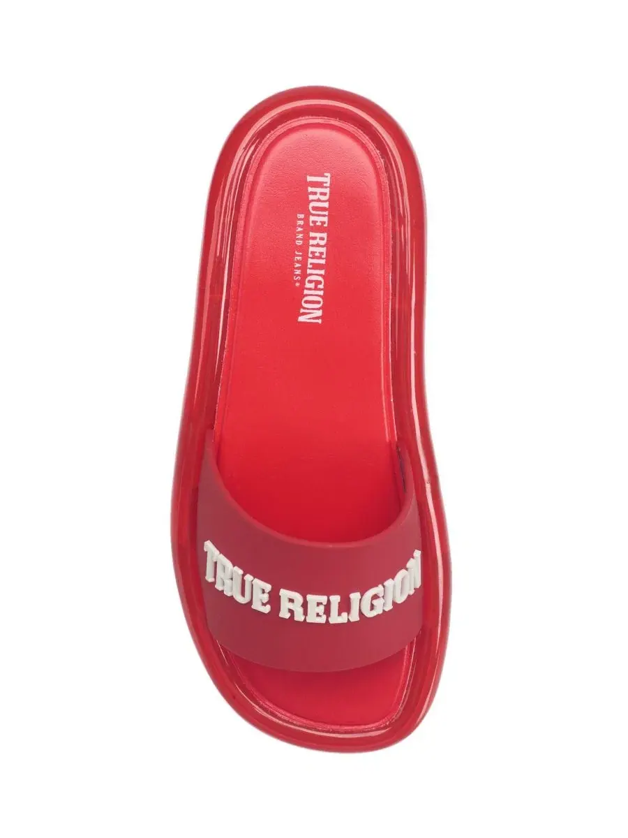 Шлепанцы с ремешком и логотипом True Religion — изображение 4 из 5, красный