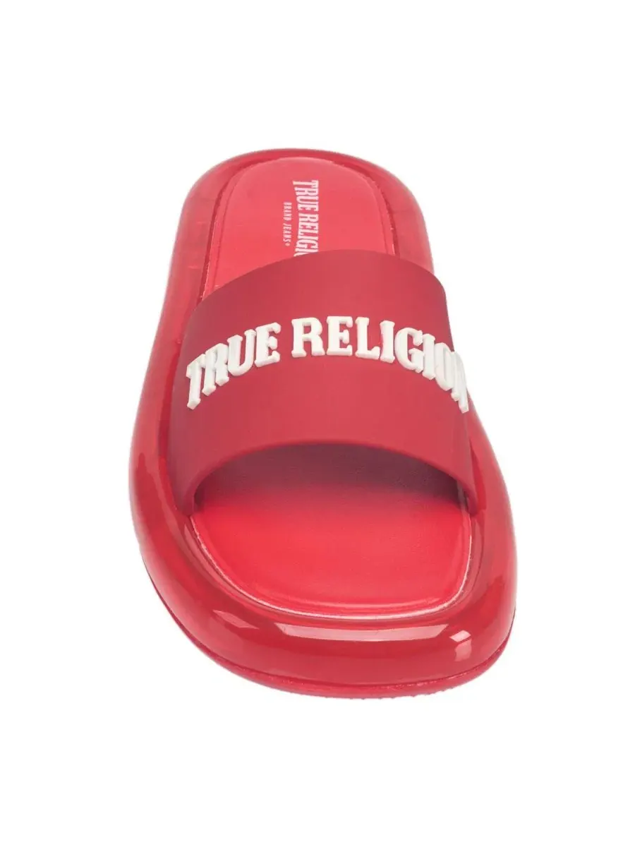 Шлепанцы с ремешком и логотипом True Religion — изображение 5 из 5, красный