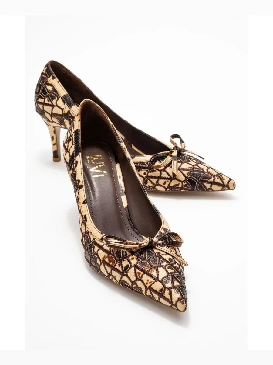 Женские туфли-лодочки Camden с заостренным носком и бантом Prologue Shoes — изображение 6 из 6, бежевый