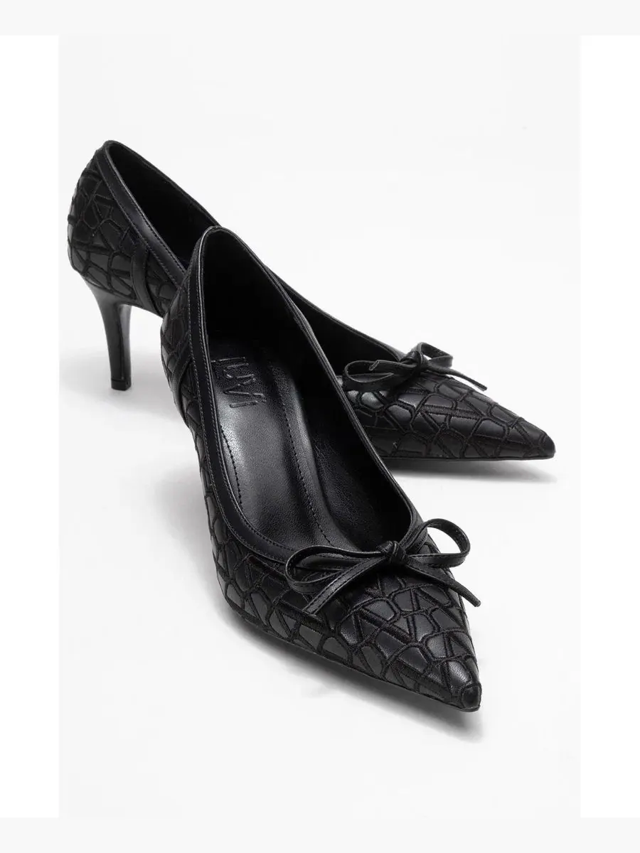 Женские туфли-лодочки Camden с заостренным носком и бантом Prologue Shoes — изображение 6 из 6, черный