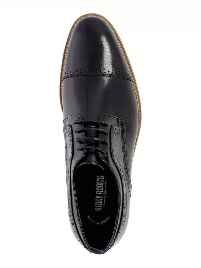 Мужские оксфорды Dickinson Cap Toe Stacy Adams — изображение 4 из 5, черный