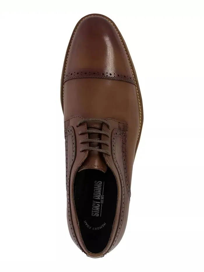 Мужские оксфорды Dickinson Cap Toe Stacy Adams — изображение 4 из 5, коричневый