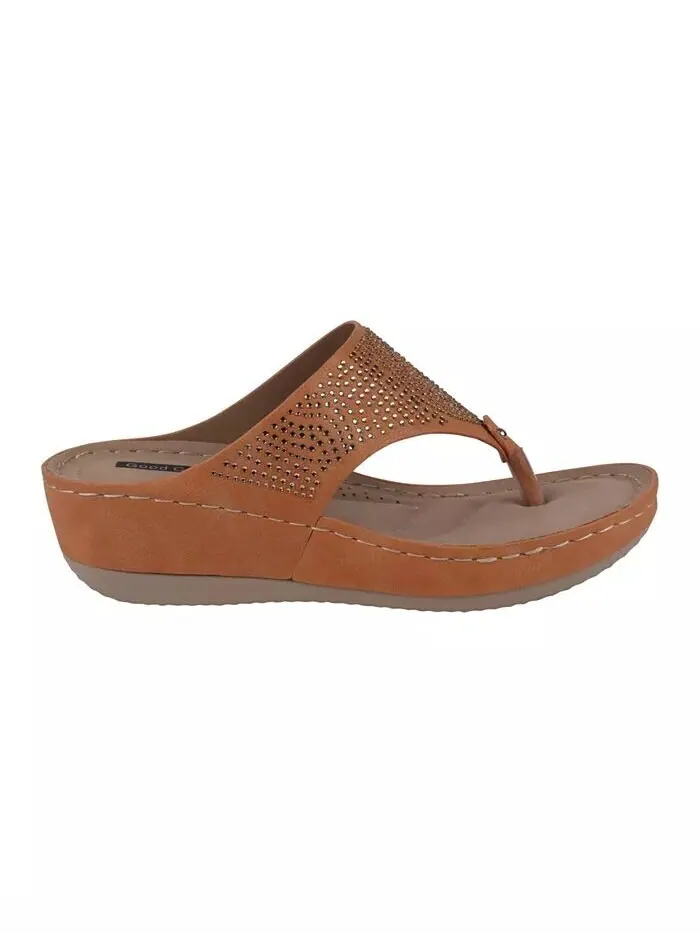 Женские босоножки на танкетке с декорированными ремешками Wagner GC Shoes — изображение 2 из 5, оранжевый