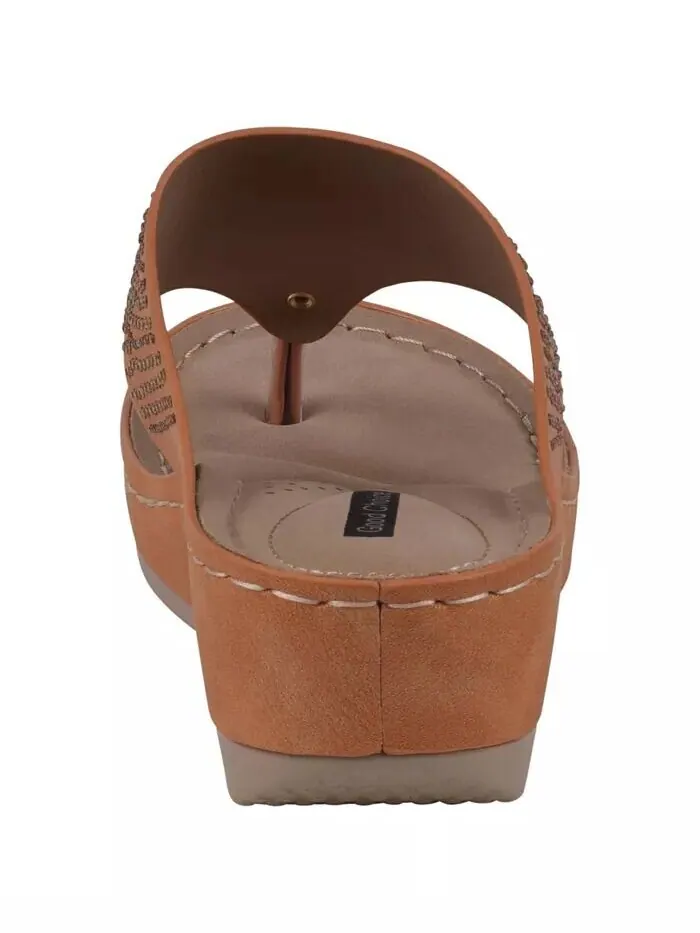 Женские босоножки на танкетке с декорированными ремешками Wagner GC Shoes — изображение 3 из 5, оранжевый
