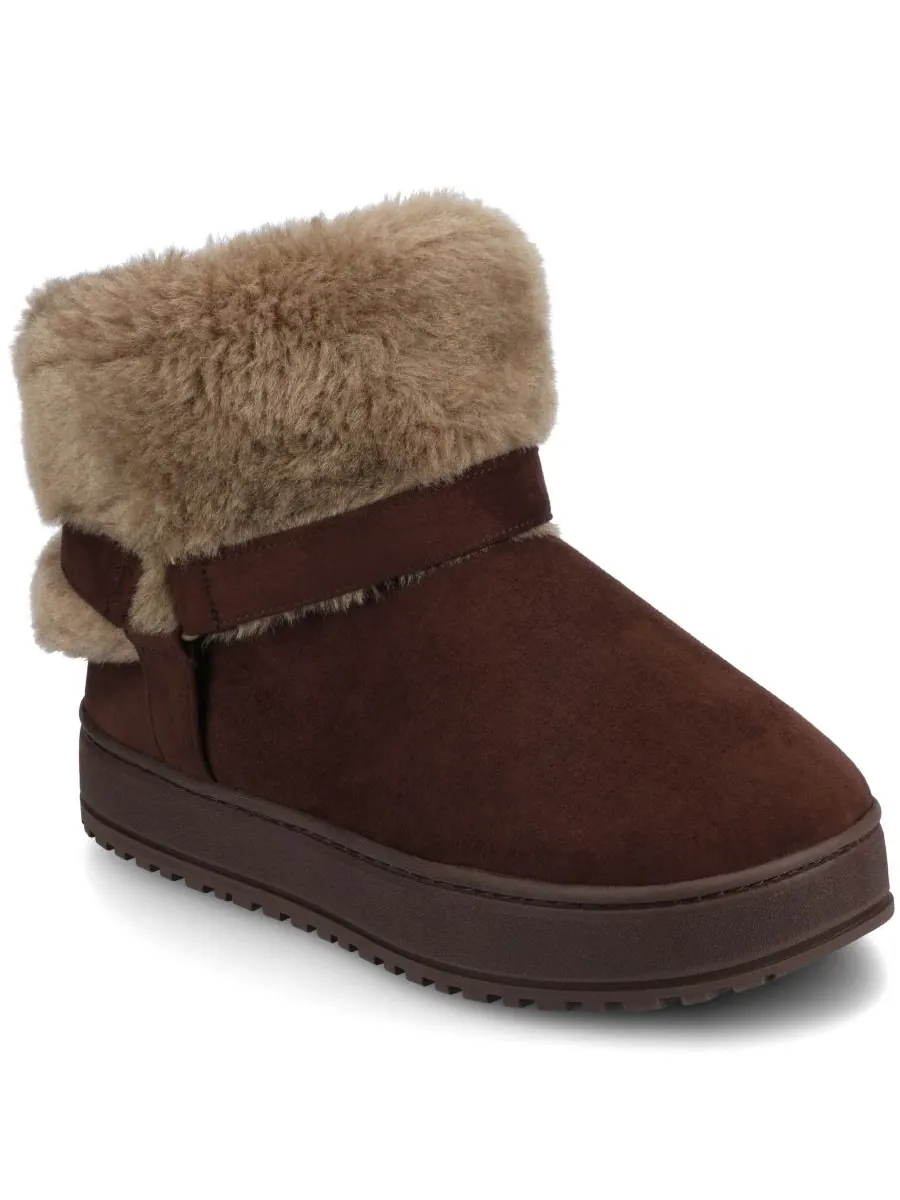 Женские уютные ботильоны Thada Journee Collection — изображение 1 из 6, шоколад