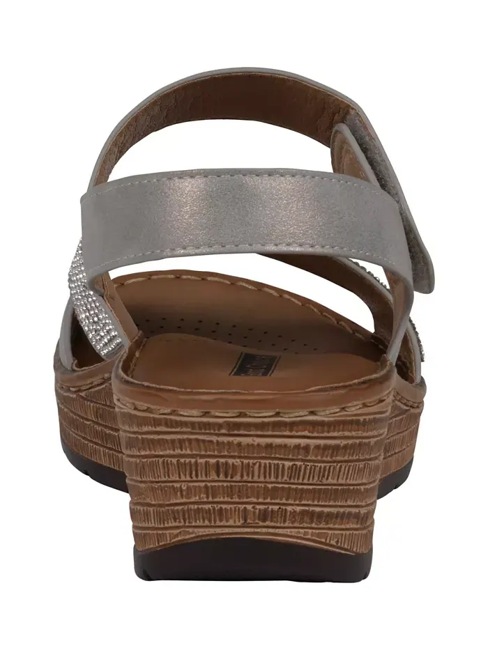 Женские сандалии Lux Embellished на платформе GC Shoes — изображение 3 из 5, серый