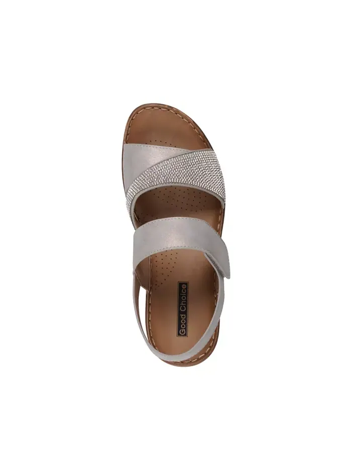 Женские сандалии Lux Embellished на платформе GC Shoes — изображение 4 из 5, серый