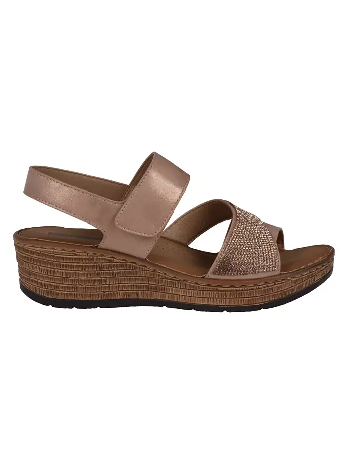 Женские сандалии Lux Embellished на платформе GC Shoes — изображение 2 из 5, пудровый розовый