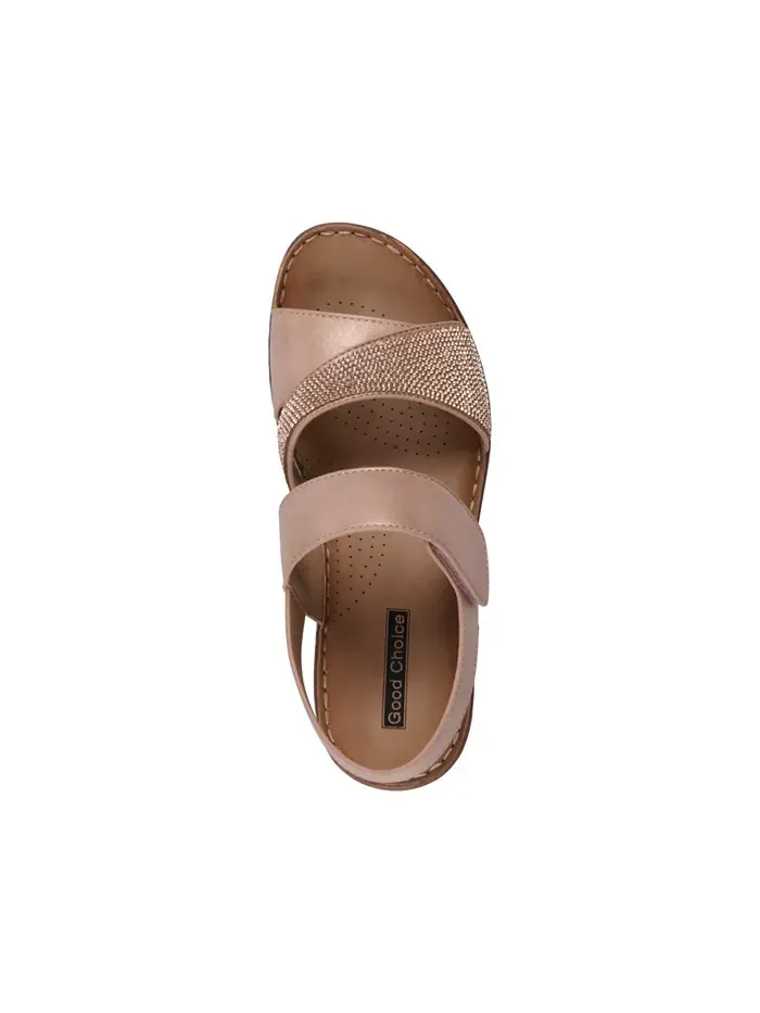 Женские сандалии Lux Embellished на платформе GC Shoes — изображение 4 из 5, пудровый розовый