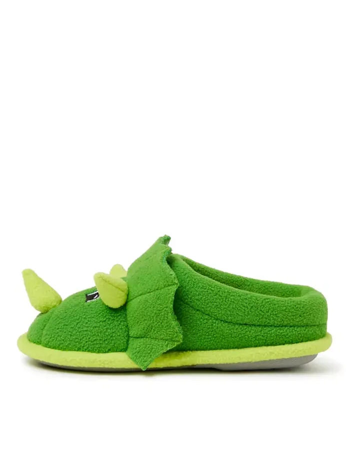 Детские домашние тапочки-кроксы Peyton Animal Slip-On Dearfoams — изображение 2 из 5, зеленый