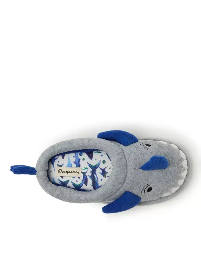 Детские домашние тапочки-кроксы Peyton Animal Slip-On Dearfoams — изображение 5 из 5, светлый серый
