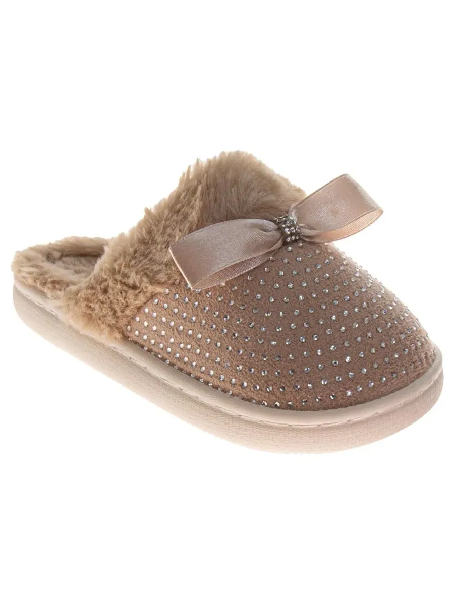 Женские тапочки с кристаллами, модель Rhinestone Slippers Badgley Mischka