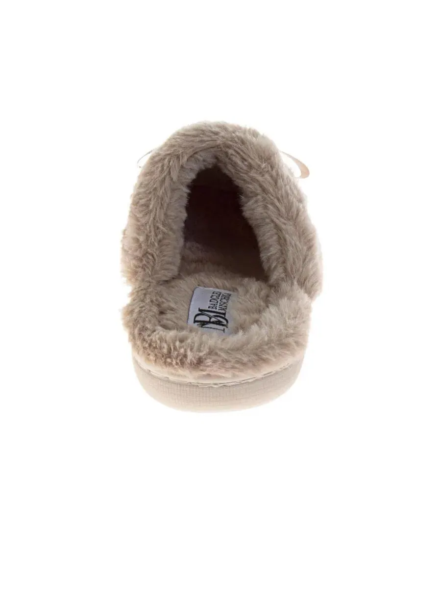 Женские тапочки с кристаллами, модель Rhinestone Slippers Badgley Mischka — изображение 3 из 8, бежевый