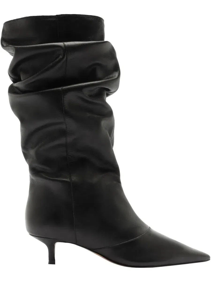 Ботинки-челси с острым носком и каблуком-рюмочкой, модель Skyler Low Stiletto Arezzo — изображение 2 из 5, черный