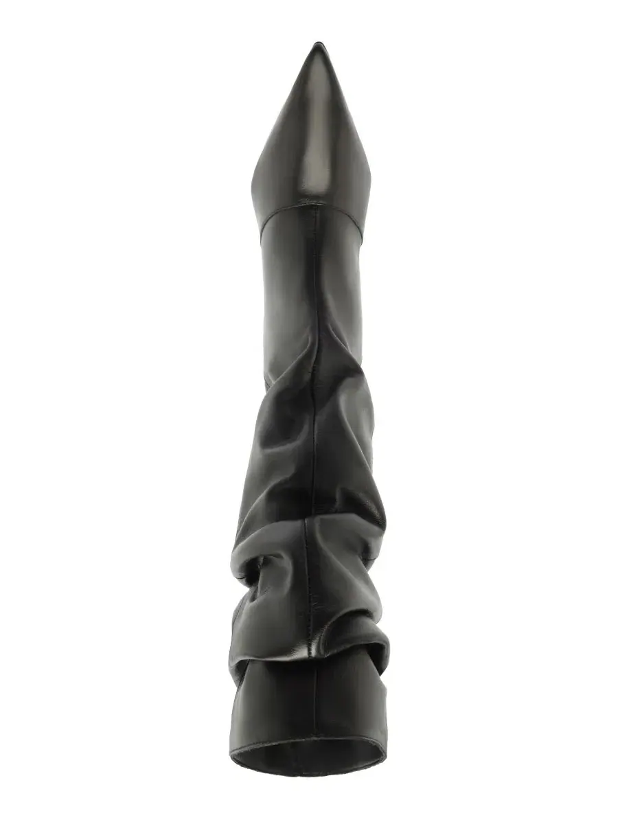 Ботинки-челси с острым носком и каблуком-рюмочкой, модель Skyler Low Stiletto Arezzo — изображение 4 из 5, черный