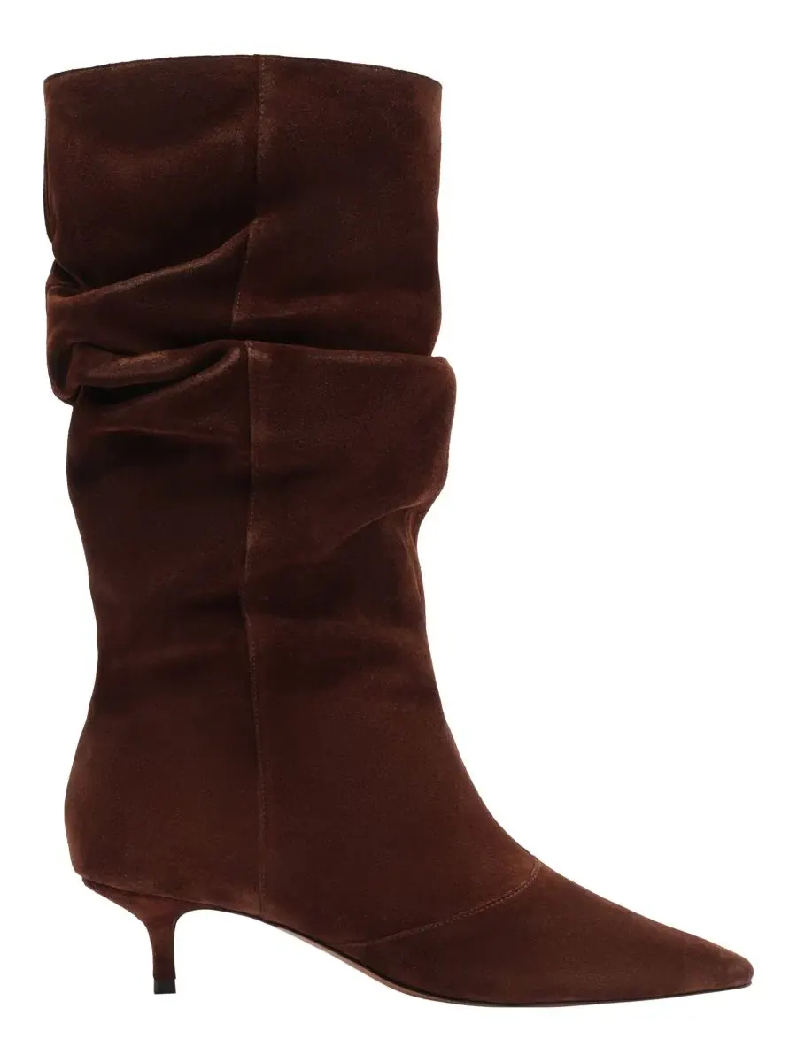 Ботинки женские с низким каблуком Skyler Low Stiletto Arezzo — изображение 2 из 5, какао