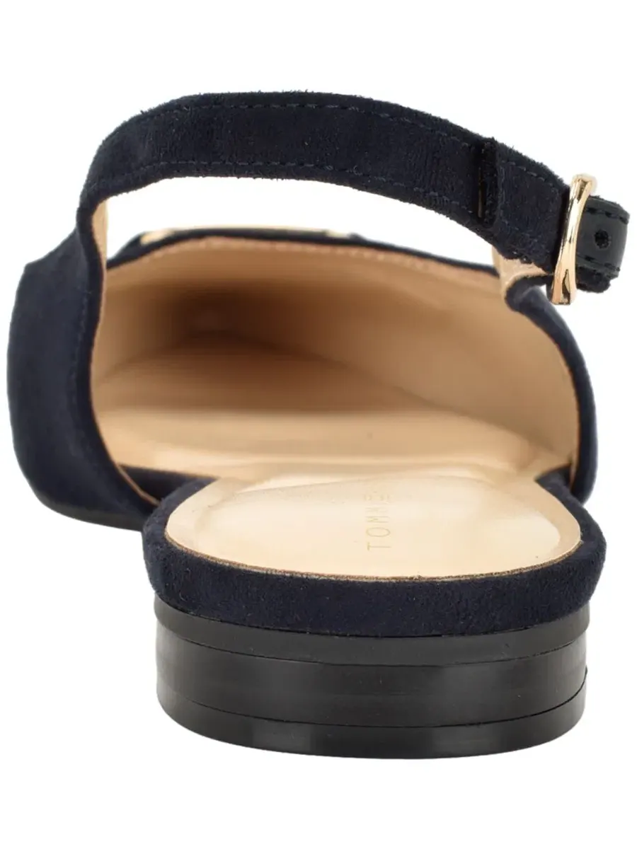 Женские туфли-слингбэки с острым носком Vesly Pointed Toe Slingback Dress Flats Tommy Hilfiger — изображение 3 из 5, синий