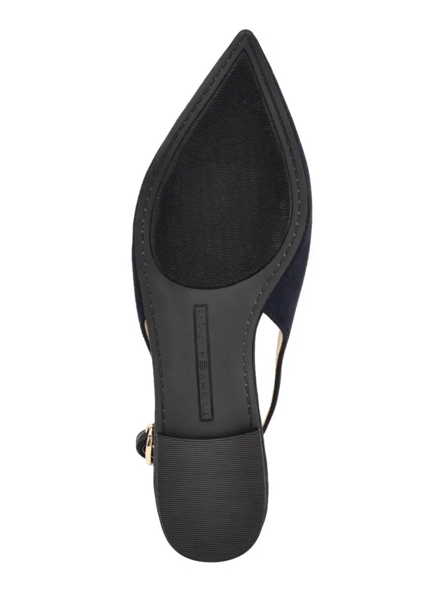 Женские туфли-слингбэки с острым носком Vesly Pointed Toe Slingback Dress Flats Tommy Hilfiger — изображение 5 из 5, синий