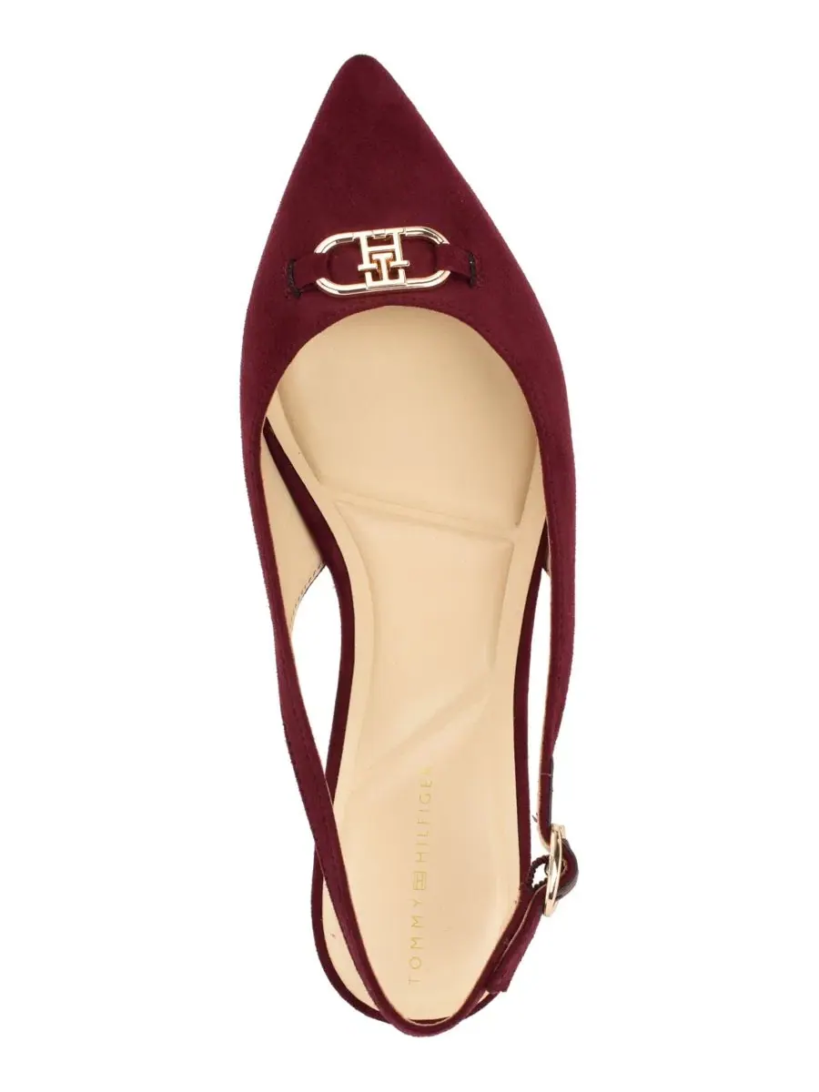 Туфли-лодочки с ремешком Vesly Pointed Toe Slingback Tommy Hilfiger — изображение 4 из 5, темный красный