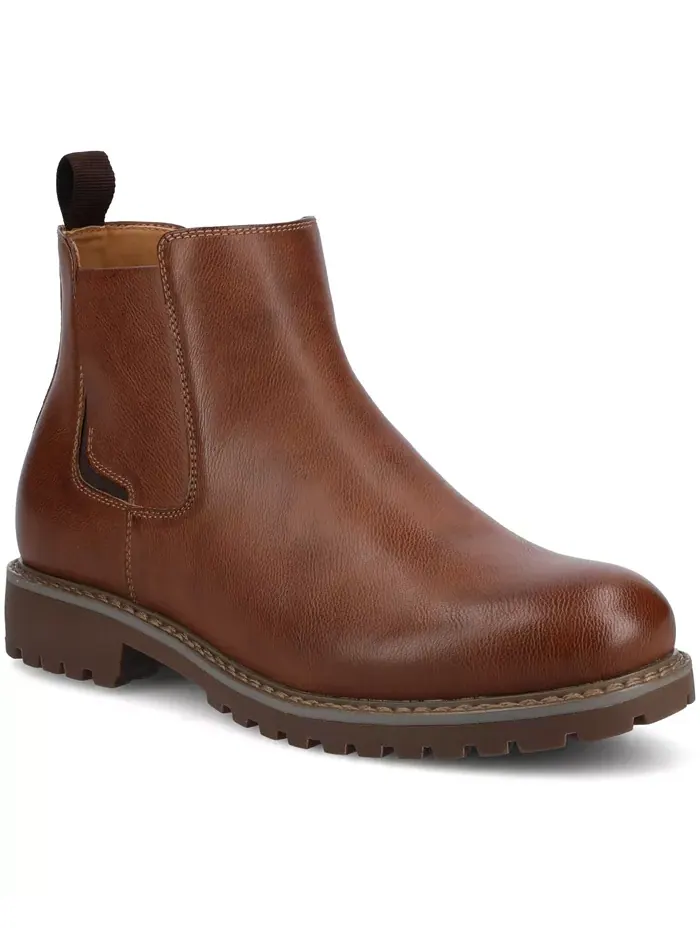 Мужские ботинки челси Osmond Comfort с круглым носком Vance Co. — изображение 1 из 5, коричневый