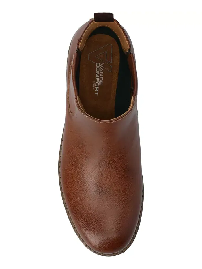 Мужские ботинки челси Osmond Comfort с круглым носком Vance Co. — изображение 4 из 5, коричневый